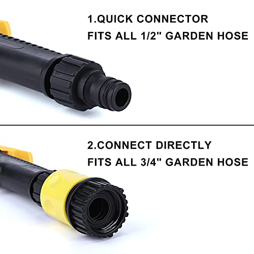 Mist Watering Wand For Hanging Baskets,25 Inch Spray Wand With Adjustable Nozzle, Car Pet Window Cleaning Tool, Great For Watering Seedbeds, Hanging Plants, Deck Plants.（90-degree curved nozzle） - size: 90-degree curved nozzle