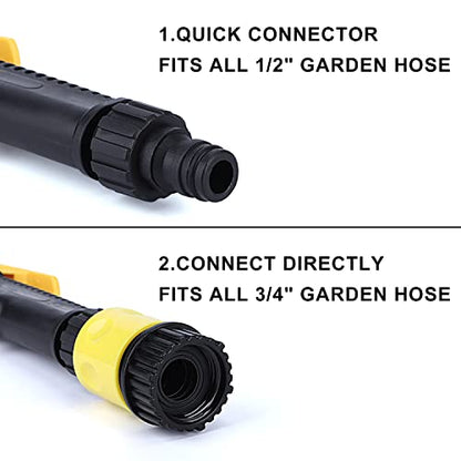 Mist Watering Wand For Hanging Baskets,25 Inch Spray Wand With Adjustable Nozzle, Car Pet Window Cleaning Tool, Great For Watering Seedbeds, Hanging Plants, Deck Plants.（90-degree curved nozzle） - size: 90-degree curved nozzle