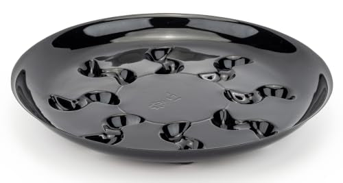 14 inch Black Flower Pot Saucers, 4 Pack - color: Black, size: 14 inch