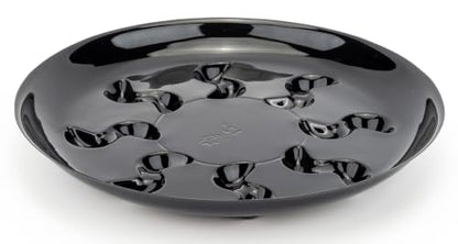 14 inch Black Flower Pot Saucers, 4 Pack - color: Black, size: 14 inch