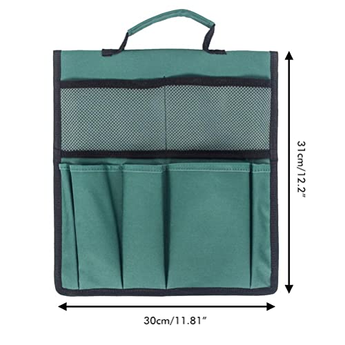 Gonetre Garden Tool Bag for Garden Kneeler, 600D Oxford Fabric Large Capacity Pouch Bag Multiple Storage Pockets Organizer for Outdoor Gardening Kneeling Stool 11.8"x7.5"