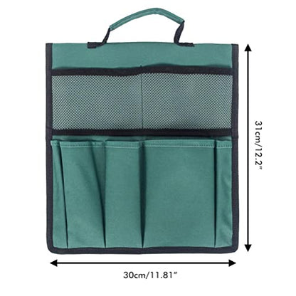 Gonetre Garden Tool Bag for Garden Kneeler, 600D Oxford Fabric Large Capacity Pouch Bag Multiple Storage Pockets Organizer for Outdoor Gardening Kneeling Stool 11.8"x7.5"