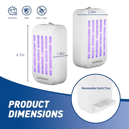 48 Pack Fruit Fly Traps for Indoor Outdoor and Indoor Electric Plug in Flying Insects Mosquito Killer Bug Zapper