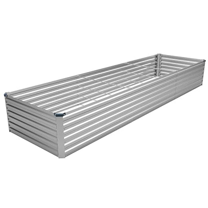 MGNO 12x2x1.5FT Galvanized Raised Garden Bed-Outdoor Planter Box for Vegetables-Metal Garden Bed,RRectangle Planting Box for Herb,Flower - size: 12x2x1.5FT, style: Sliver