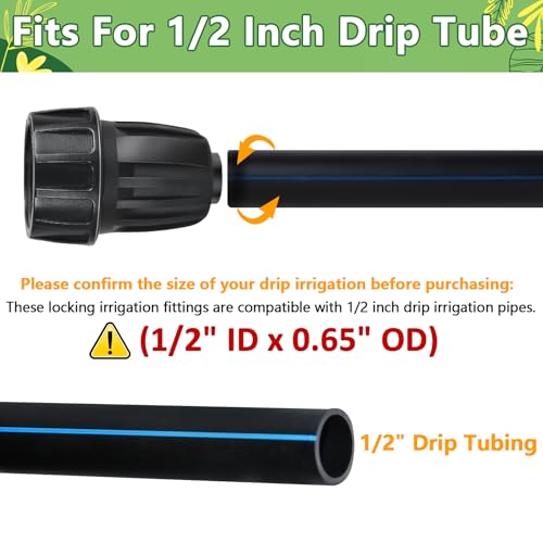 3/4 Inch Female Pipe Thread to 1/2 Inch Drip Irrigation Tubing Adapter, 6 Pack 1/2 In. Barbed Drip Line x 3/4 In. FHT Swivel Faucet Garden Hose Adapter Convert 3/4" Hose to 1/2" Pipe - size: 3/4" x 1/2" Faucet Adapter