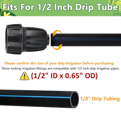 3/4 Inch Female Pipe Thread to 1/2 Inch Drip Irrigation Tubing Adapter, 6 Pack 1/2 In. Barbed Drip Line x 3/4 In. FHT Swivel Faucet Garden Hose Adapter Convert 3/4" Hose to 1/2" Pipe - size: 3/4" x 1/2" Faucet Adapter