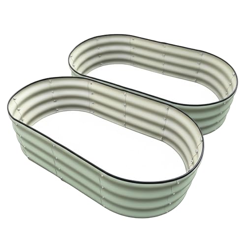 Raised Garden Bed, Metal Planter Box, Flower Box, Outdoor Planter - size: 2 PCS of 4×2×1 ft