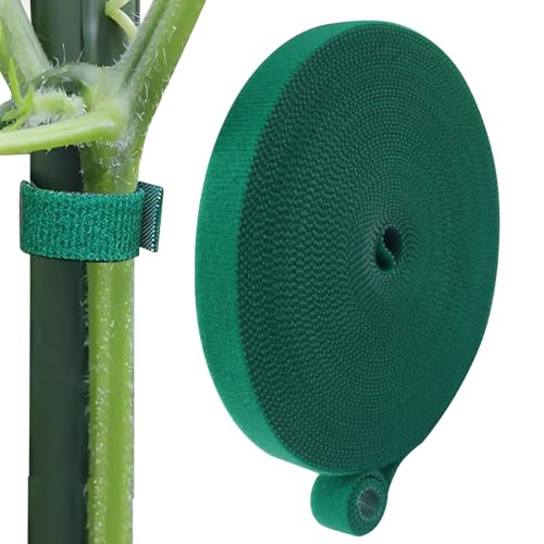 Jiozermi Plant Ties Garden Tape, 32.8 ft x 0.47 Inch, Green - size: 32.8 ft
