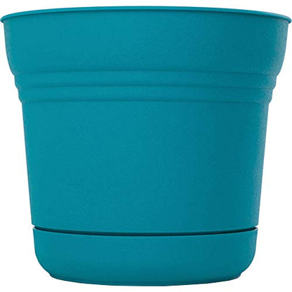 Bloem Saturn Planter with Saucer, 7", Calypso (SP0727) - color: Calypso, size: 7"