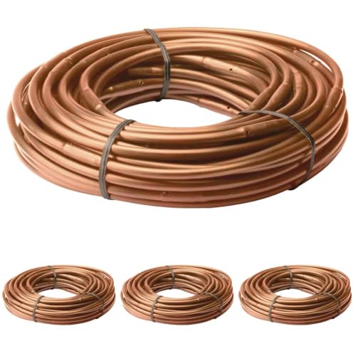 Rain Bird ET25-50S2 Drip Irrigation Pressure Compensating 1/4" Emitter Tubing, 12" Emitter Spacing, 50' Roll, Brown (Pack of 4) - size: 50' Roll (Pack of 4), style: Emitter Tubing - 12" Spacing