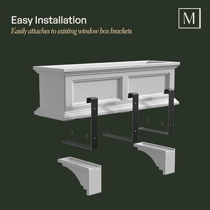 Mayne Inc Fairfield Decorative Brackets, White, 2 Count (Pack of 1) - color: White