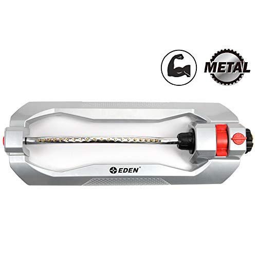 Eden 96215 Metal 2-Way Oscillating Sprinkler for Lawn and Garden w/Quick Connect Starter Set - style: With Flow Control
