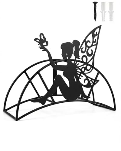 FlowerFairy Hose Hanger Wall Mount HeavyDuty 125'5/8"﻿Garden Hose Holder - color: Flower Fairy Girls