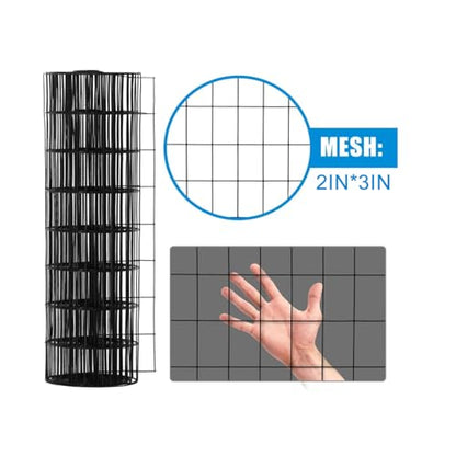 Wire Fence, 36 in x 50 ft PVC Coated Welded Wire Fence, 16GA Garden Border Vinyl Metal Chicken Wire Fencing Mesh Roll for Chicken Poultry Coop, Animal, Fencing，Garden Protection