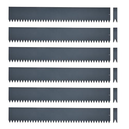 Landscape Edging Kit, Galvanized Steel Edging Landscape Lawn Edging Powder for Lawn Yard, Coated Bendable Metal Strips, No-Dig Hammer-in Edging Border w/Clips (6 INCH 6 PCS, Navy Blue) - color: Navy blue, style: Navy blue 6 INCH 6 PCS