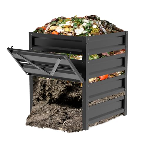Compost Bin Outdoor -170 Gallon Metal Mesh Rust-Proof Coating Composter - size: 170 Gallon - 31.5(L)*31.5(W)*39.4(H)inch