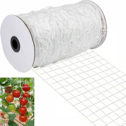 Garden Trellis Netting Roll 4x500ft 6inch Soft Mesh Nylon Heavy Duty Reinforced Garden Plant Support Trellis Net for Climbing Plants, Grape Racks, Growing Support Bean, Pea, Tomatoes,Vegetable - size: 4x500ft