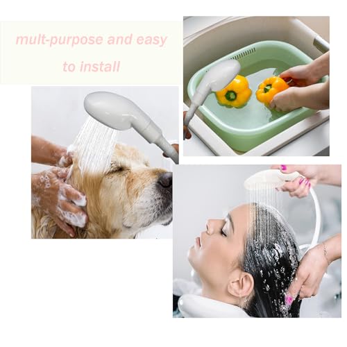 3M/9.84ft Sink Spray Hose, Portable Faucet Sprayer Handheld Faucet Shower - color: White - 3M/9.84ft