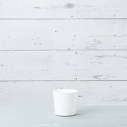 Novelty Majestic Full Depth Round Cylinder Pot, Glossy White, 6-Inch (10062) - color: White, size: 6 Inch