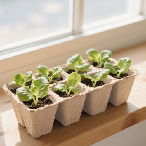 10 Packs Peat Pots, 120Pcs Seed Starter Tray Kit with 120Pcs Plant Labels, Biodegradable Seed Starter Pots, Germination Kit for Garden Plant Nursery - size: Small