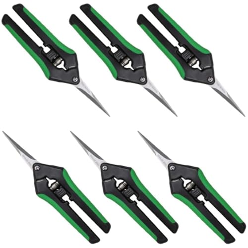 LDK 6 Pack Curved Blades Gardening Hand Pruner Pruning Snip - color: 6 Pack Curved