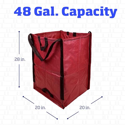 DURASACK Heavy Duty Home and Yard Bags, Red, 3 Pack - color: Red