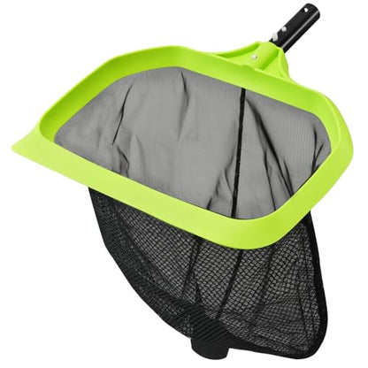 Sepetrel Pool Skimmer Net, Double-Layer Fine Mesh Leaf Rake, No Pole - size: Double-Layer Rake — No Pole