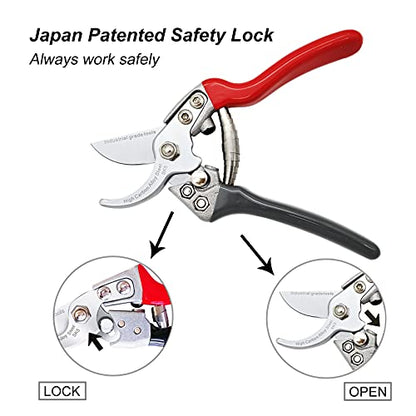 TONMA 7.5" Garden Scissors, Made in Japan, Pruning Shears & Clippers, TP-3 - size: 7.5 inches