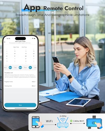 Insoma 2-Zone WiFi Water Timer for Garden Hose, WiFi Hose Timers with Brass Inlet, No-Gateway 2.4GHz Remote APP & Voice Control (Alexa/Google), Rain Delay & Manual Mode for Yard Lawn Garden Watering - size: 2 Zone-Metal-WiFi