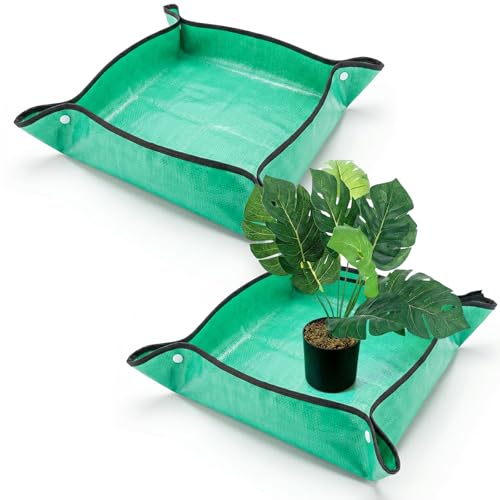 2 Pack Green Repotting Mat for Indoor, Potting Mat Plants Transplanting