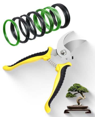 7 Roll Aluminum Bonsai Training Wire Coils with Cutter Set -1/1.5/2.0/3.0mm Multiple Sizes for Bonsai Trees Branch Control Plant Shaping - size: Bonsai Wire 8Pcs