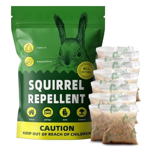 Squirrel Repellent Outdoor, Chipmunk Deterrent, Squirrel Away -12 Packs - size: 1.5 Ounce(Pack of 12)