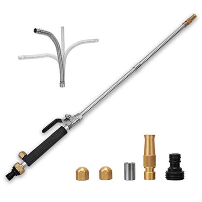 Power Washer Hose Attachment, Pressure Washer Wand Nozzle for Garden Hose - color: Black