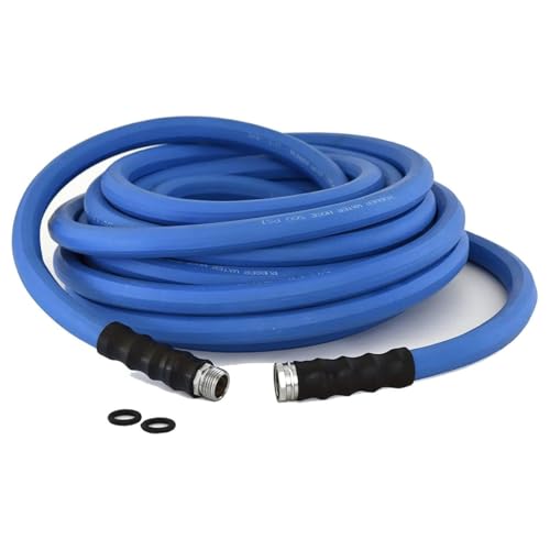 AG-LITE BSAL3475 3/4" x 75' Hot/Cold Water Rubber Garden Hose, 100% Rubber, Ultra-Light, Super Strong, 500 PSI, 50F to 190F Degrees, High Strength Polyester Braided - size: 3/4" x 75'