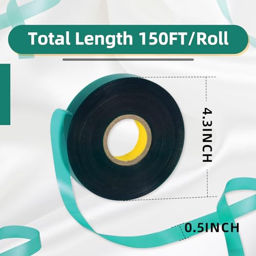 Plant Tape 10 Pack, Garden Tape and Plant Ties for Outdoor Plants, 200FT Length, 1/2 Inch Width, 180um Thickness, for Tomato Grape Vine Grafting, Vegetables Garden Use - size: Thick