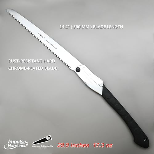 TONMA 14" Professional Folding Hand Saw Made in Korea, 360mm Large Teeth - size: 14 inches (360mm)