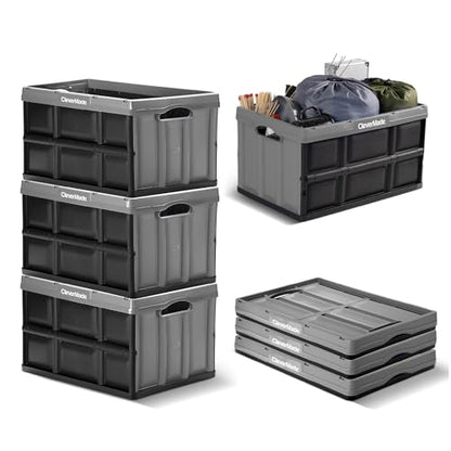 CleverMade Collapsible Storage Bins, 62L 3 Pack, 100 lb Stackable, Ocean - color: Ocean, size: 62l - 3 Pack