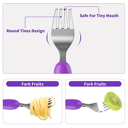 Lehoo Castle Toddler Utensils, 6-Pieces Kids Silverware Set (Butterfly) - color: Pink