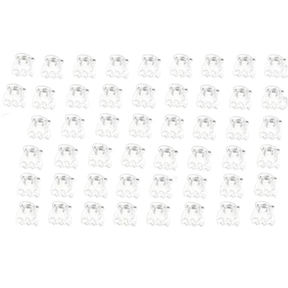 50Pcs Transparent Plant Orchid Clips,Flowers Fixer for Garden Vine Stem Plants Climbing Clasp for Support,Orchid Clips for Plants Support Garden Stakes