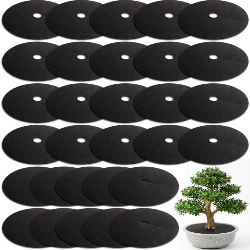 Macarrie 30 Pcs Weed Barrier Mat Tree Mulch Ring Fabric Cover, 12.6 Inch - size: 12.6 Inch