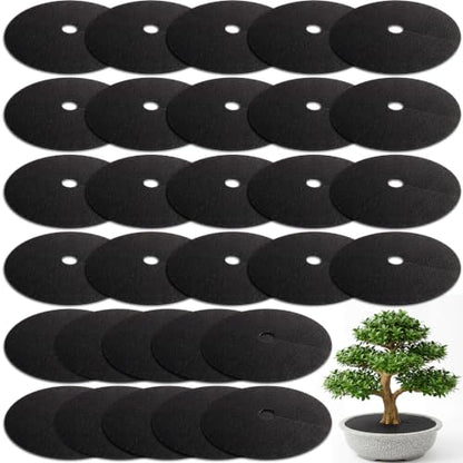 Macarrie 30 Pcs Weed Barrier Mat Tree Mulch Ring Fabric Cover, 12.6 Inch - size: 12.6 Inch