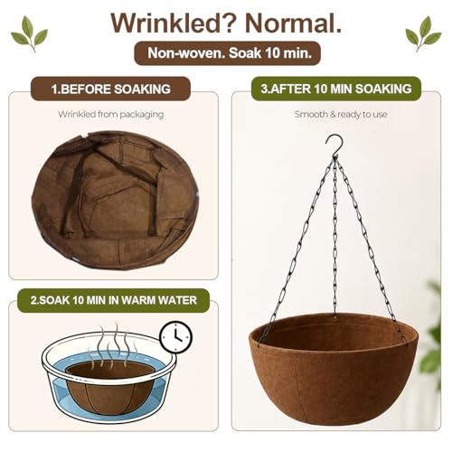 T4U Hanging Planter for Plants Outdoor 12 Inch, Fabric Pots 4 Pack - size: 12 Inch, 4-Pack
