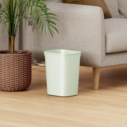 CEROELDA Bathroom Trash Can, 10L/2.6 Gal Small Garbage Can, Slim Plastic Waste Basket for Toilet, Office, Bedroom(Green) - color: 1 Pack-No Lid-Green