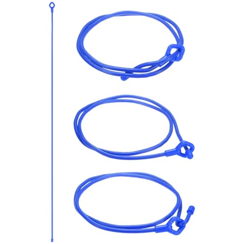 M METERXITY 4-Pack Adjustable Plant Ties, 32inch/81.28cm Silicone Flexible Multi-Function Sturdy Garden Twist Tie for Plant Support/Tree/Shrub/Vine, Reusable Support Twine [Blue] - color: Blue, size: 32inch/81.28cm