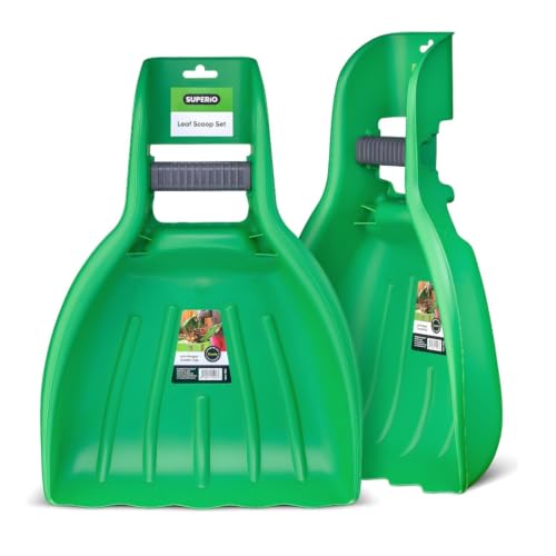 Superio Leaf Scoops, Leaf Collector Hand Rake for Lawn & Garden Cleanup, Plastic Leaf Grabber, Handheld Gardening Tool, Green, 1 Pair - size: 1 Pack