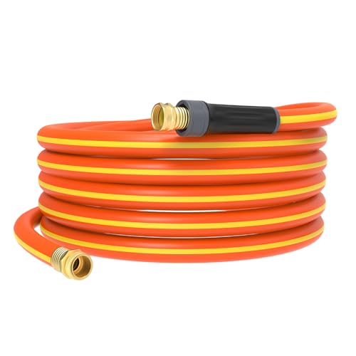Garden Hose 25ft x 5/8",Short Garden Water Hose Heavy Duty - color: Orange, size: 25FT