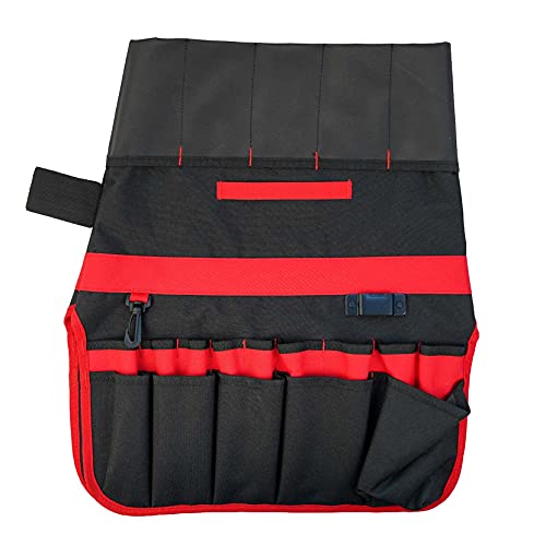 MELOTOUGH Bucket Tool Organizer With 35 Pockets Fits to 3.5-5 Gallon Bucket (Red) - color: Red