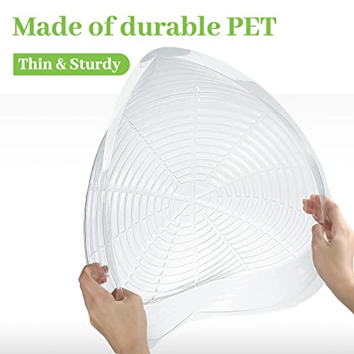 Shellwei 18 Pack 20 Inch Plastic Plant Saucers Extra Large Clear Flower Pot Drip Trays Plants Drip Tray Plant Drainage Tray Plants Saucer Trays for Indoors Outdoors - size: 20 Inch