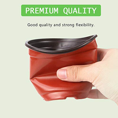 Augshy 220Pcs 4 Inches Plastic Plant Nursery Pots Seed Starting Containers - size: 4 Inch