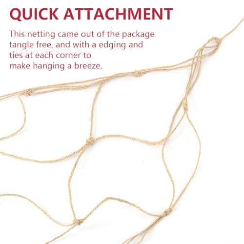 6.56 Ft * 6.56 Ft Jute Trellis Netting, Heavy-Duty Garden Plant Climbing Support Net for Vining Fruits, Vegetables & Flower Plants. - size: 2M*2M